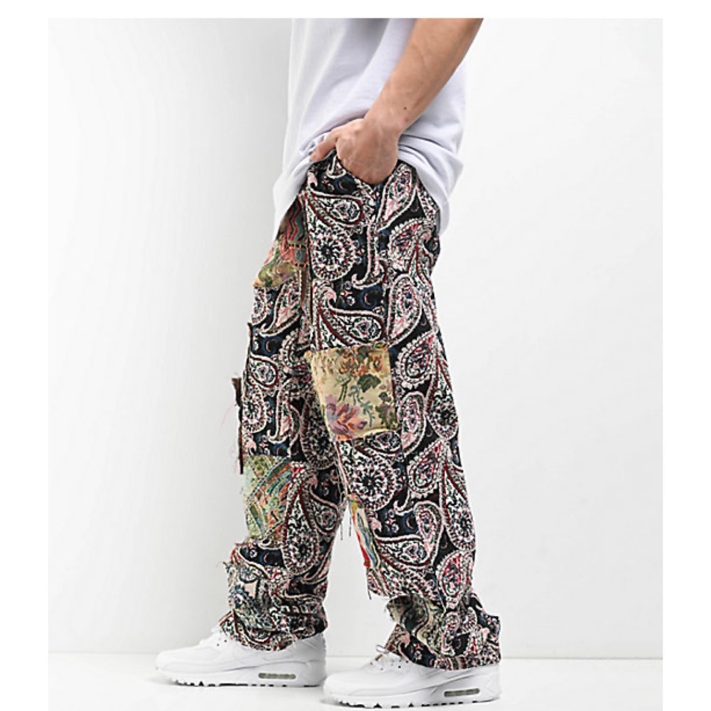 American Stitch Multicolor Patchwork Paisley Pants - image 4